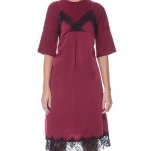 Jersey Knit Satin Dress